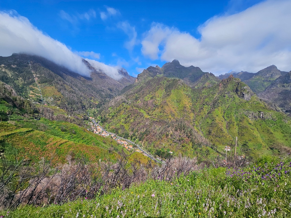 Viewpoint before Miradouro da Encumeada in Madeira.