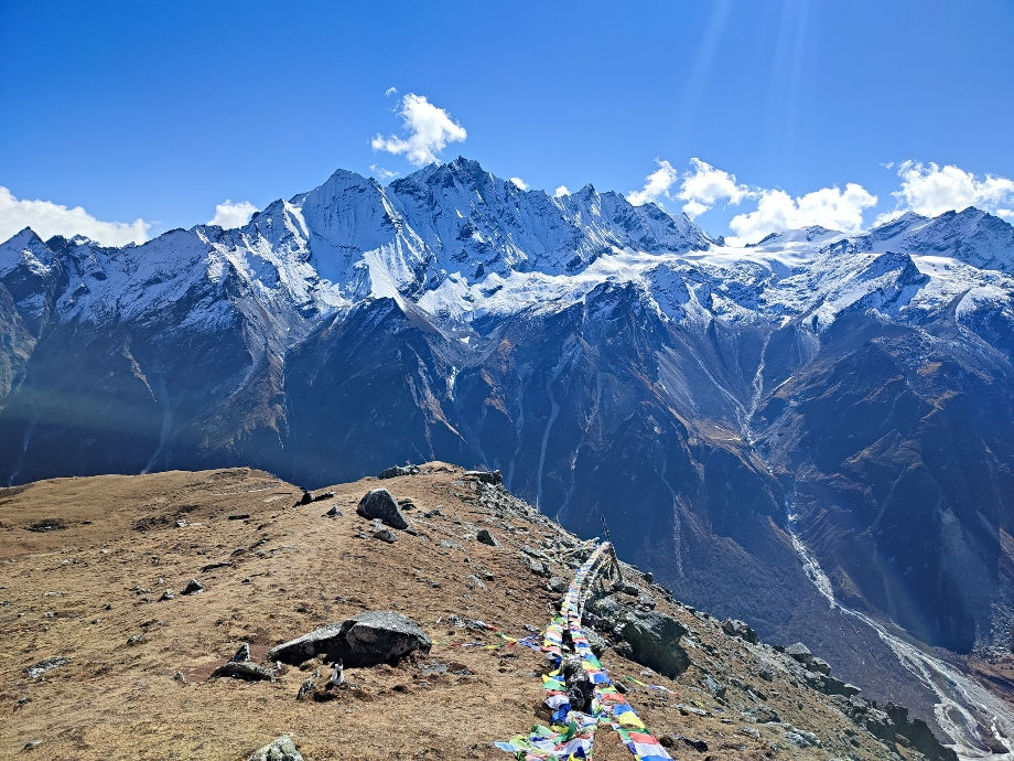 View from the top of Tserko Ri which can be climbed whilst doing the Langtang trek