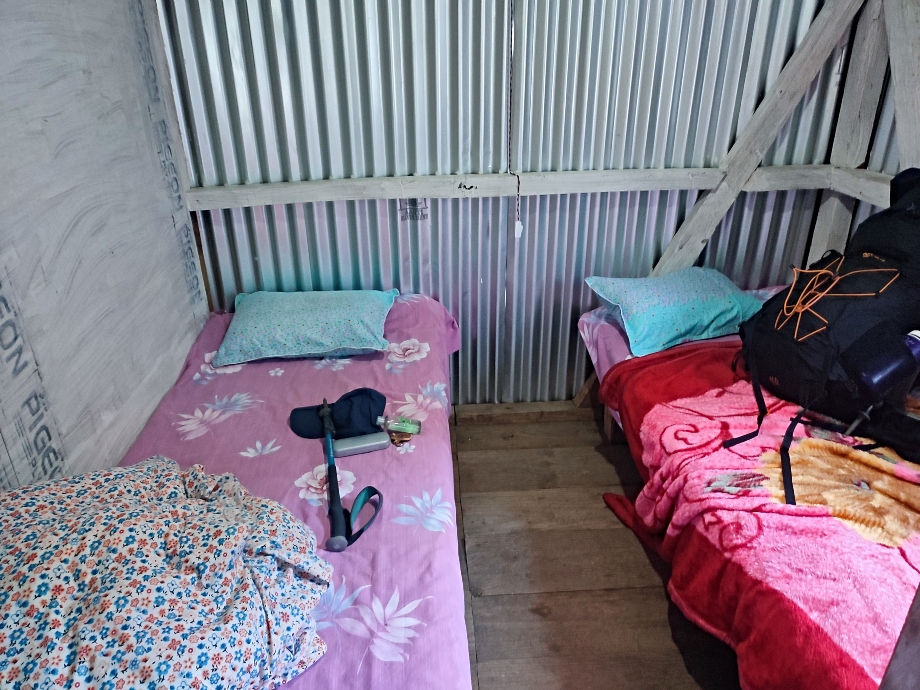 My Bed Room at the Itahari Hotel & Lodge which is on the Kanchenjunga trek.