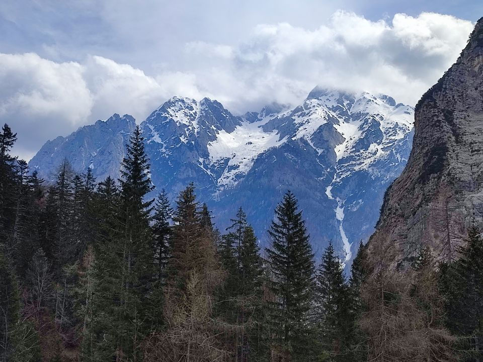 View on the way up Vrsic Pass, Slovenia