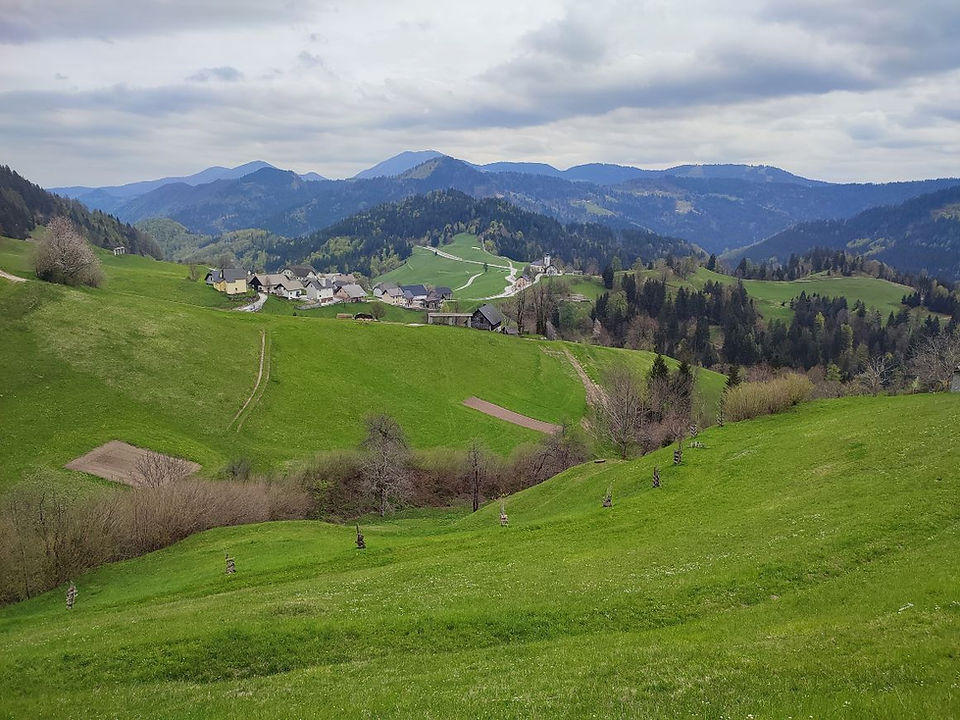 View when returning from the Vrsic Pass to Lake Bohinj.