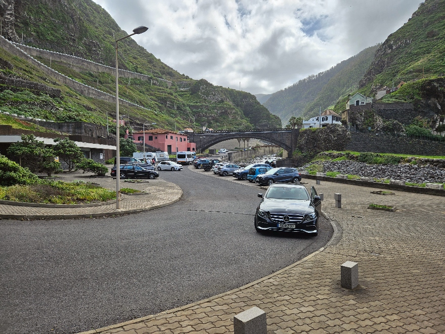 Parking at Ribeira da Janela, Madeira.