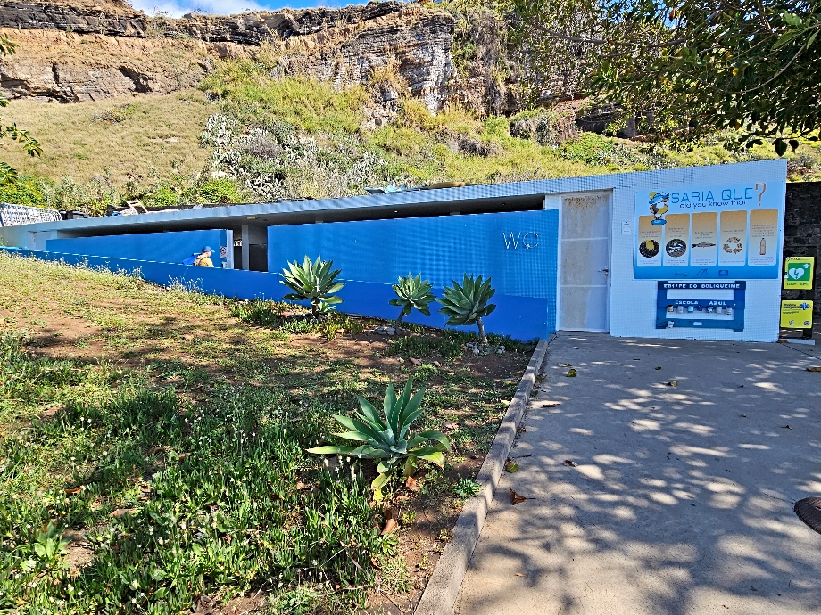 Toilets midway on promenade from Funchal to Camara de Lobos in Madeira.