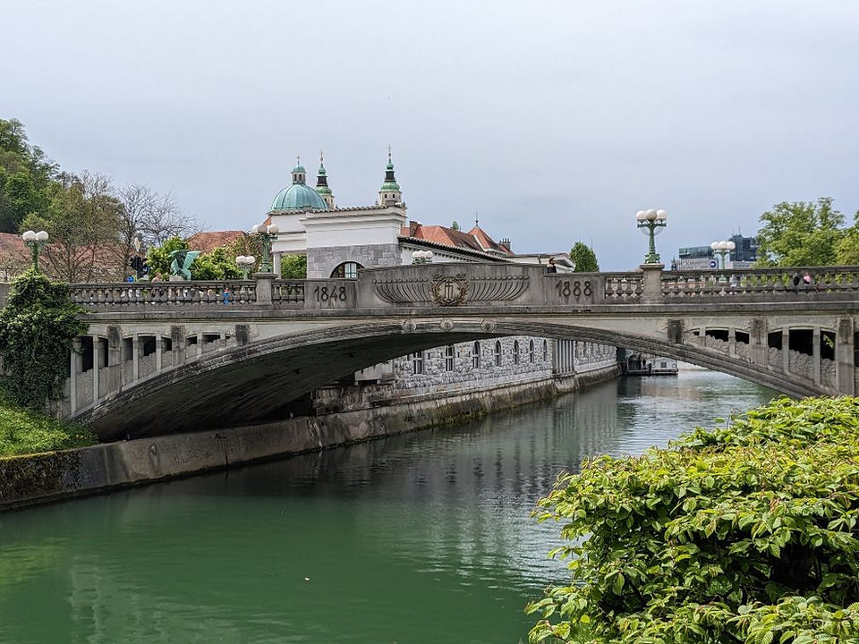 The Dragon Bridge at Ljubljana in Slovenia.