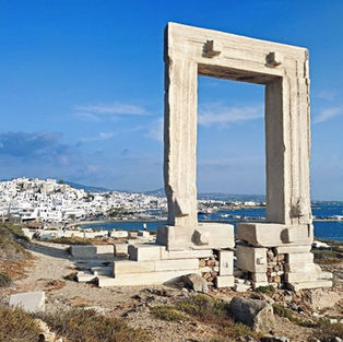 The Temple of Apollo on Naxos Island in Greece.