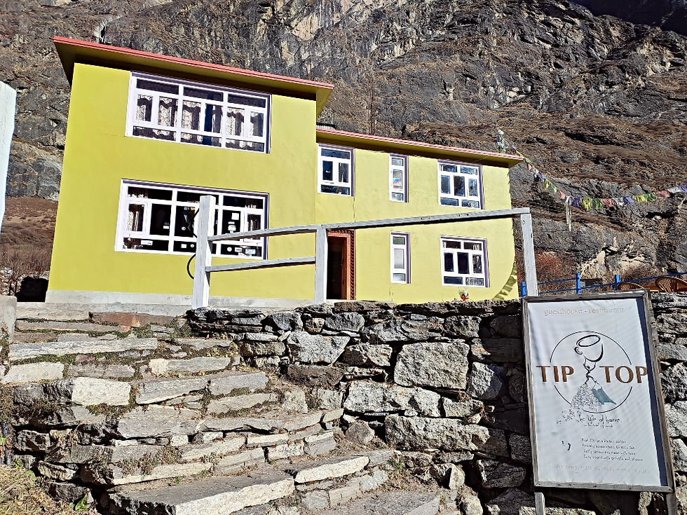 The Tip Top Hotel in Mundu is on the Langtang trek.