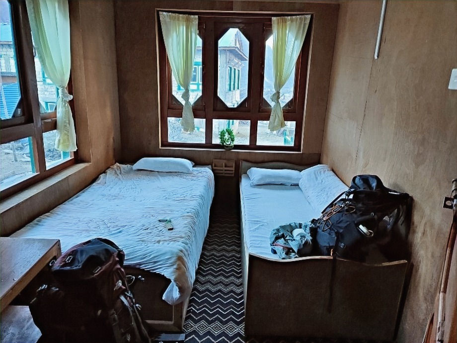My Room at the Buddha Inn in Kyanjin Gomba. The Village of Kyanjin Gomba is the last village on the Langtang trek.