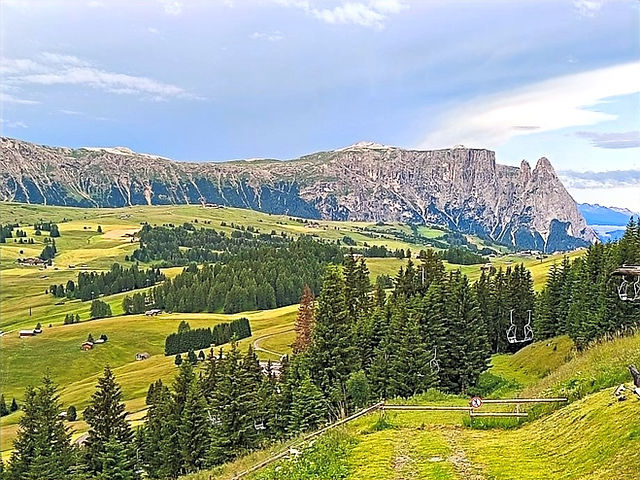 Alpe di Siusi hike in the Dolomites, Italy.