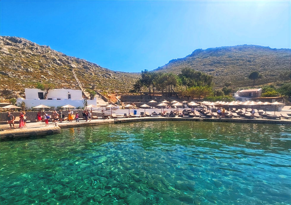 Agia Marina Beach on Symi
