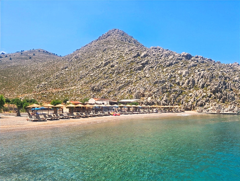 Agios Nikolaos Beach on Symi