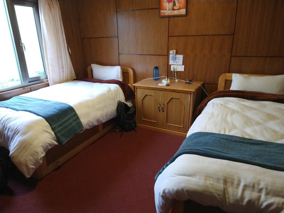 A room in the new building in the Rivendell Lodge at Deboche.