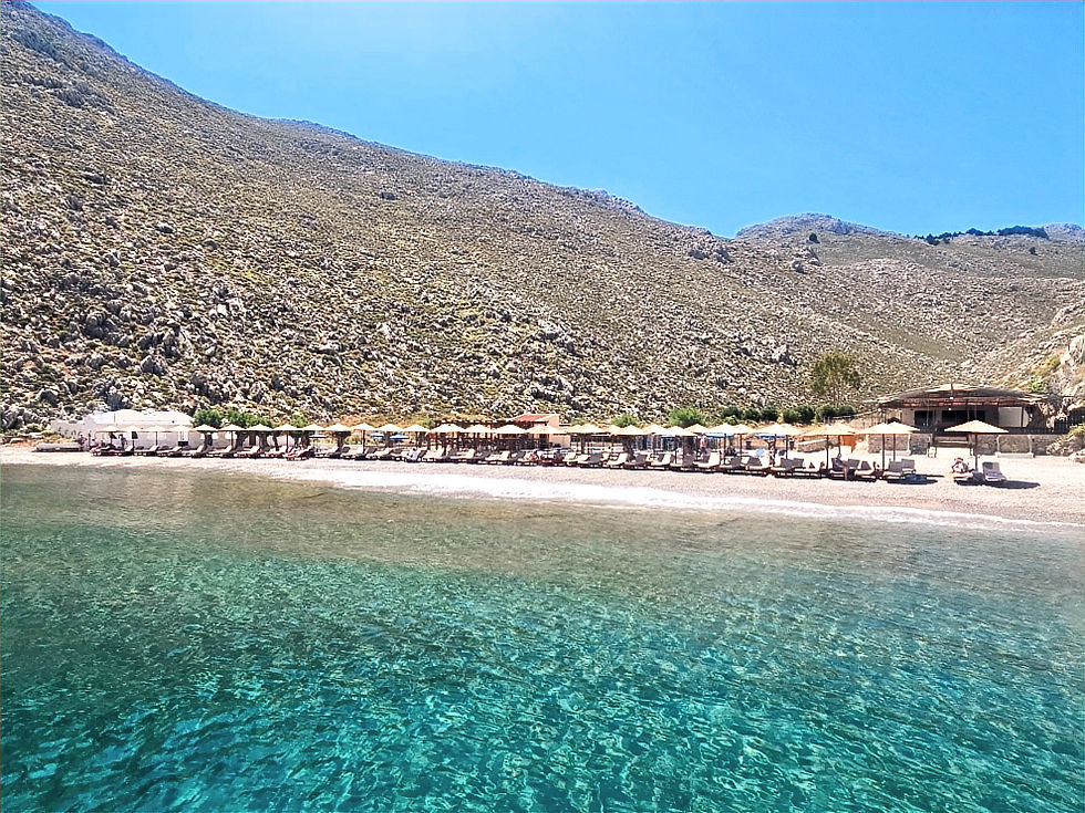 Agios Nikolaos Beach on Symi
