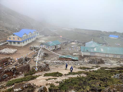 The 3 lodges at Mingbo are about a 5 minute walk away from Ama Dablam Base Camp. This is a nice day hike when doing the Everest Base Camp trek and the Everest 3 Passes trek.