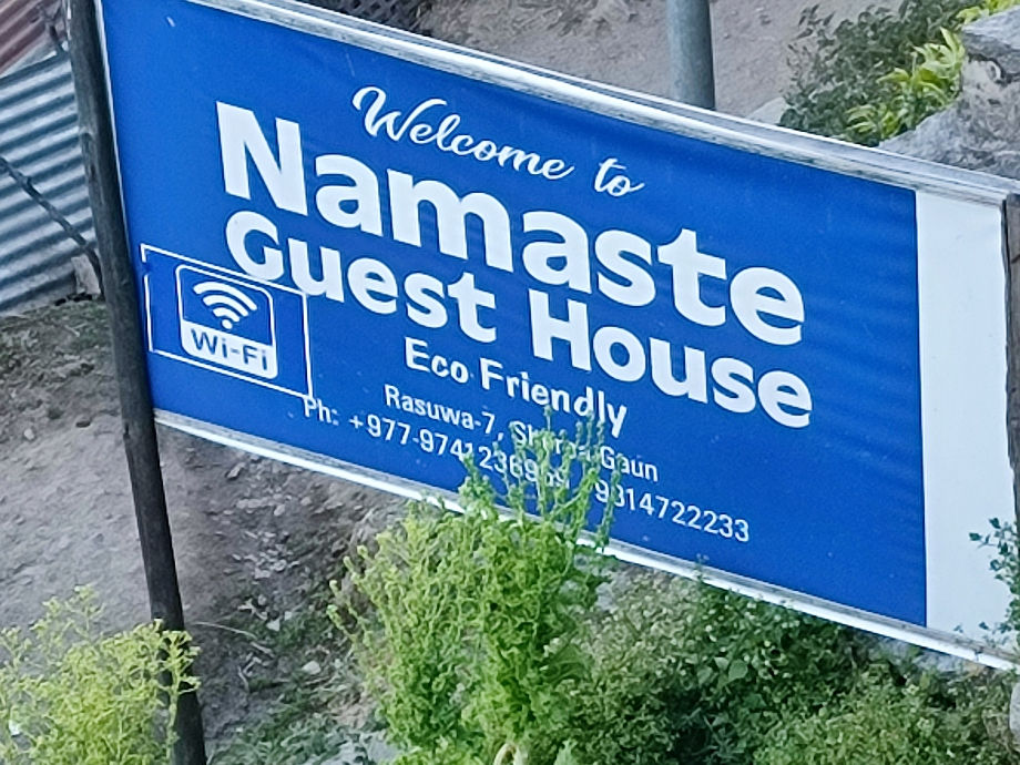 The Namaste Guest House in Sherpagaon which is on the high trail of the Langtang trek.