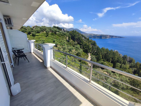 South Balcony of Mihalis Apartments in Himare, Albania.