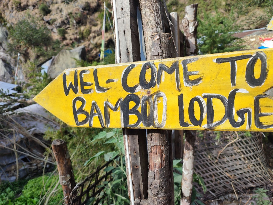 Bamboo Lodge on the Langtang trek in Nepal