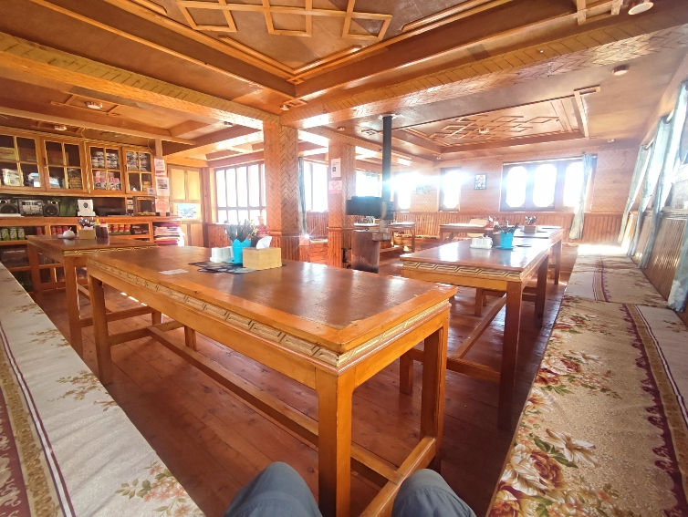 The Dining Room of the Buddha Inn in Kyanjin Gomba. The Village of Kyanjin Gomba is the last village on the Langtang trek.