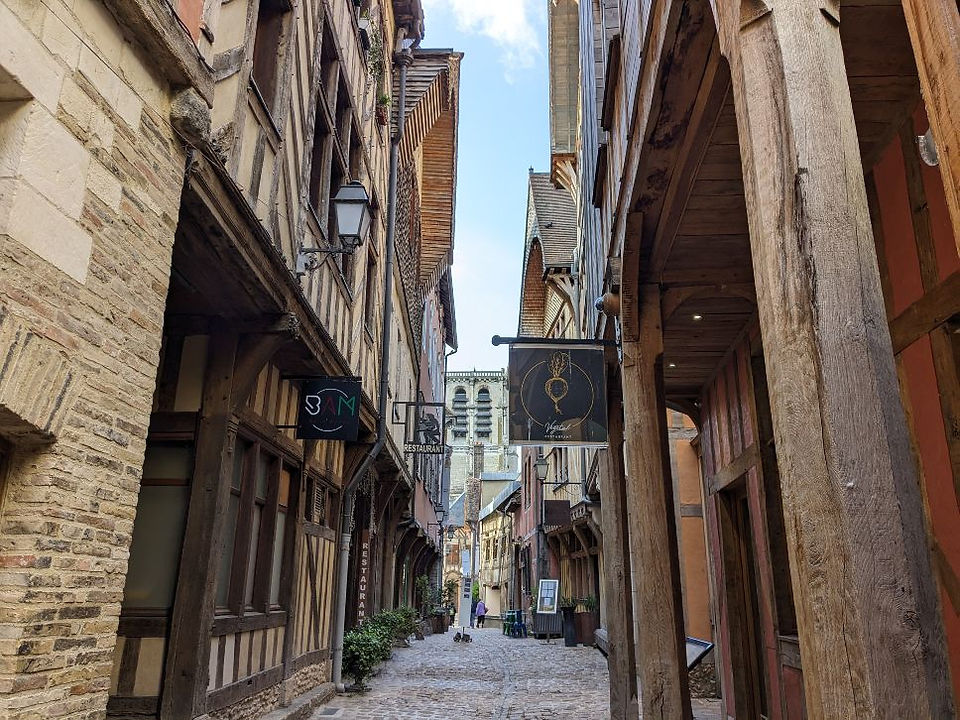 Troyes has a very impressive, and large, medieval center with many timbered houses.