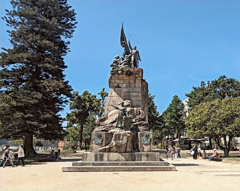 Heroes of Pontesampaio in the Almeda, Pontevedra, Spain.