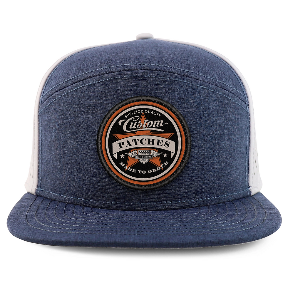 Bent Brims Hydro Premium Custom Patch Hat (Navy/White)