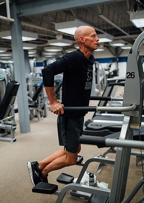 Man performing Dips