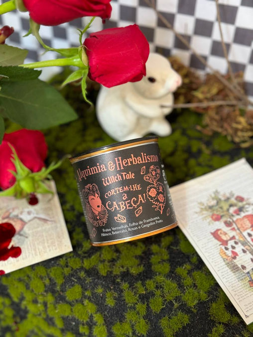 Latas comemorativas de chás Witch Tale Alquimia e herbalismo