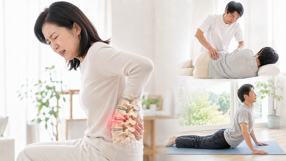 腰のヘルニアによる腰痛で悩んでいる40代女性