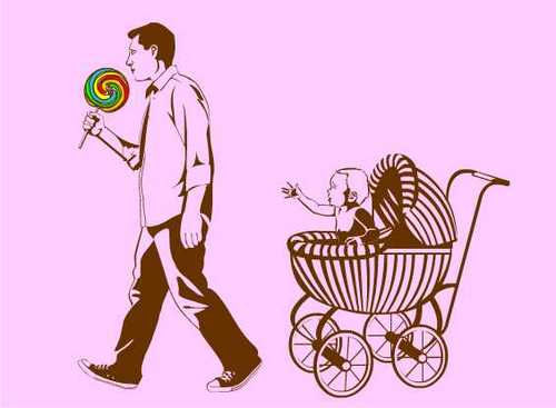 Taking candy from a baby