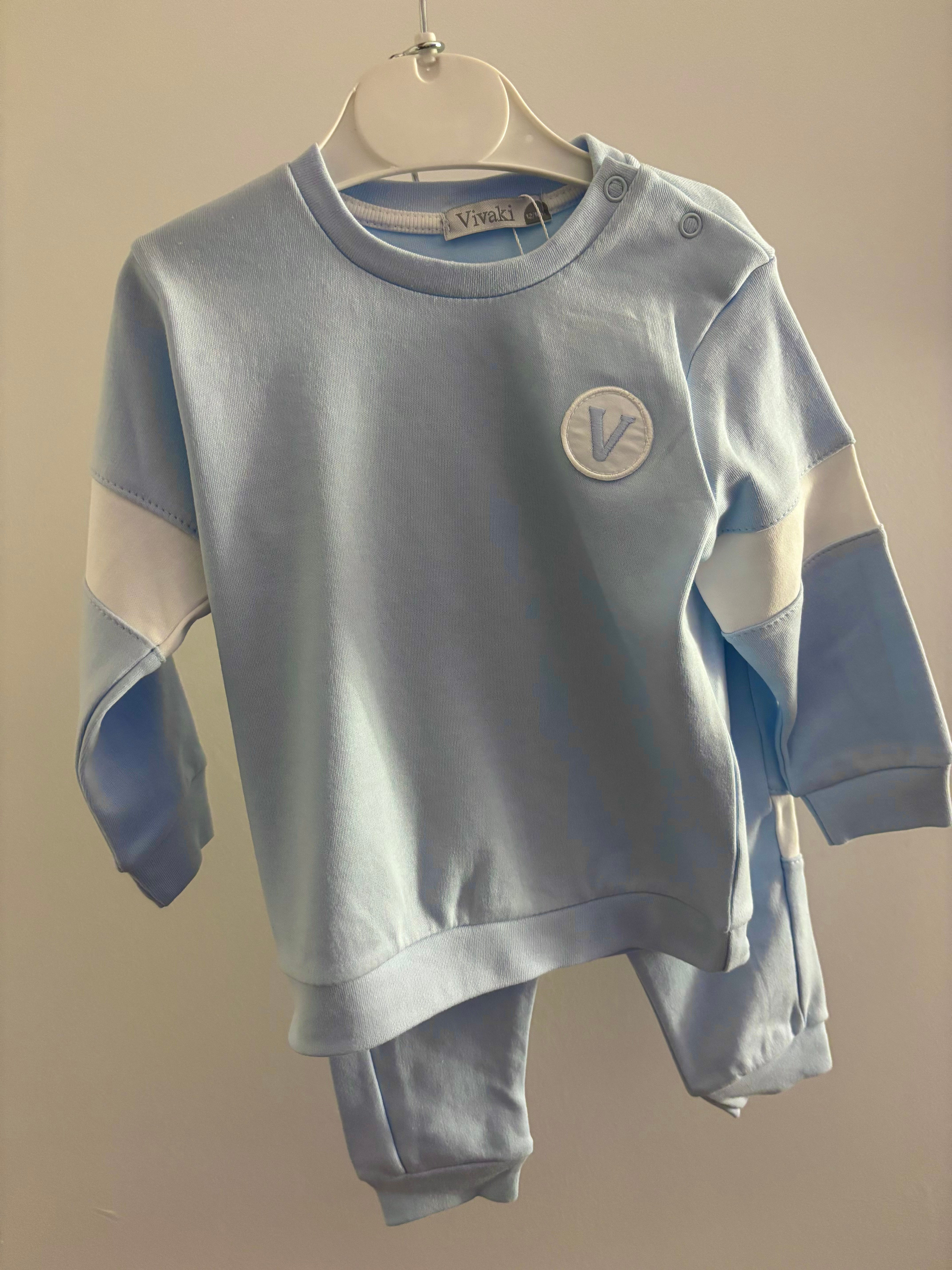 Vivaki blue and white tracksuit 