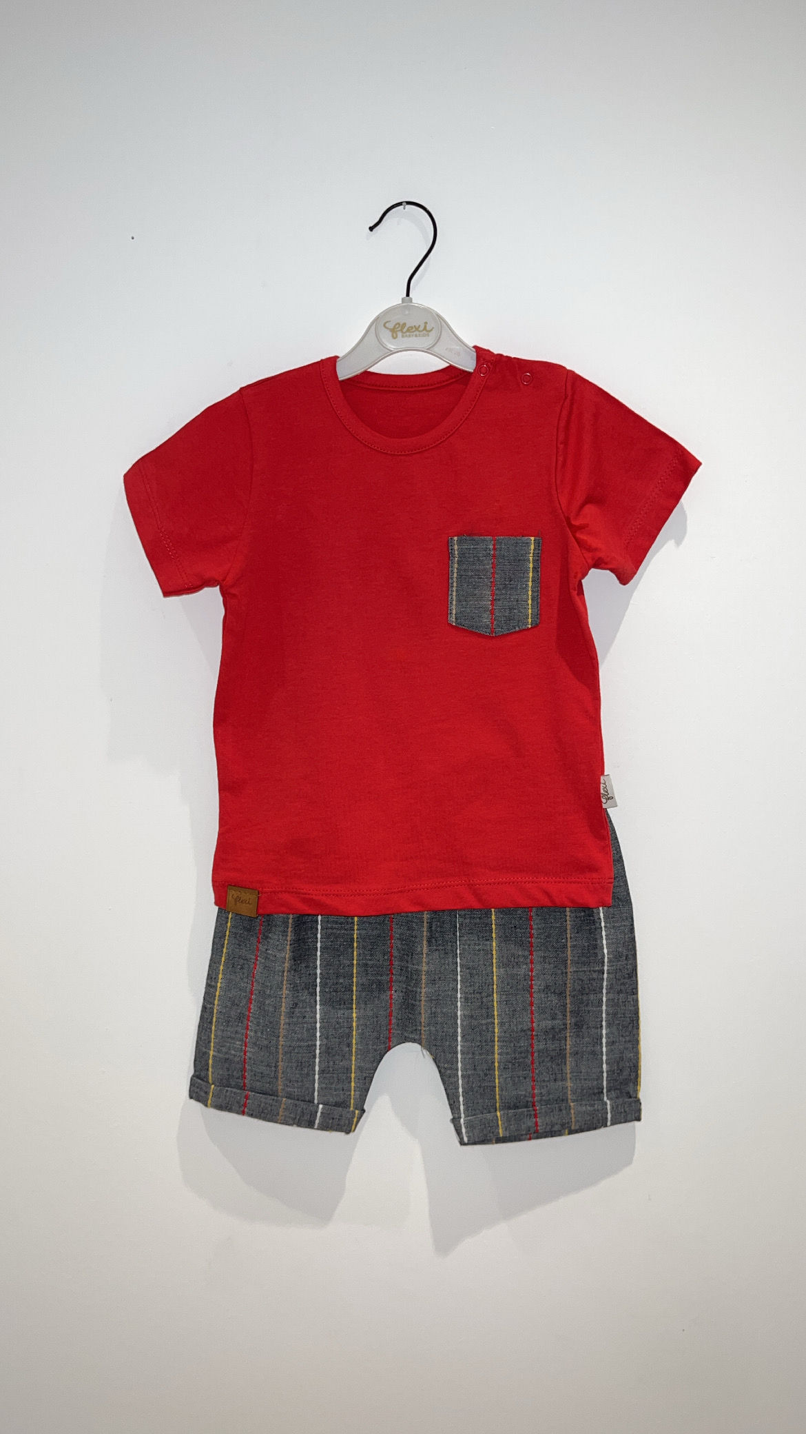 Red Stripe Short & T-shirt Set