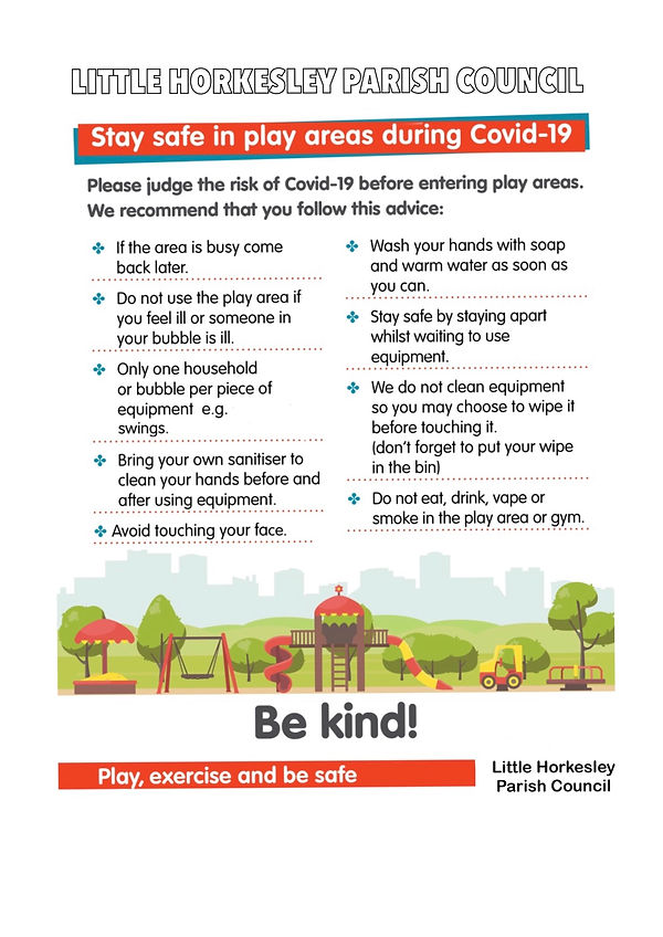 Rules for using the playground during the coronavirus pandemic