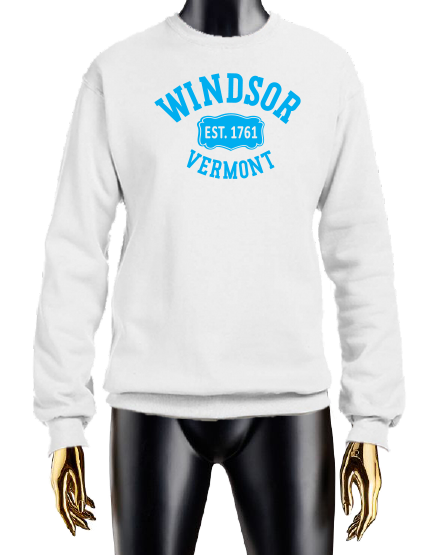 Thumbnail: WOMEN WHITE FLEE WINDSOR VT 1761 LOGO