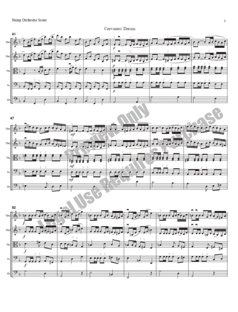 Thumbnail: Cervantes' Dream (String Orchestra) - Full Score & Parts