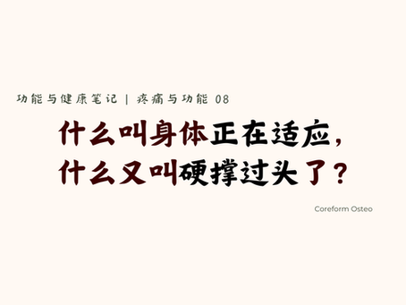 疼痛与功能 08 | 什么叫身体正在适应,什么又叫硬撑过头了?