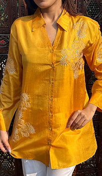 Amanat Women's Lucknowi Handcrafted Cotton Chikankari Kurti