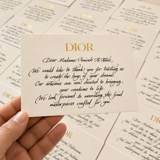 Luxury calligraphy for special event for Dior