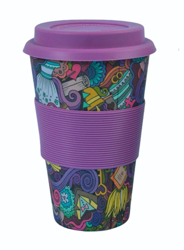 Miniatura: Mug Mandala Morado - Fibra de Bambú