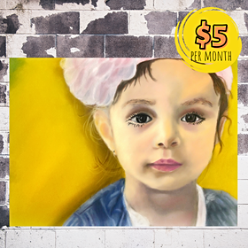 Reaslistic Girl Portrait with Pastels