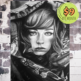 realistic drawing of a girl