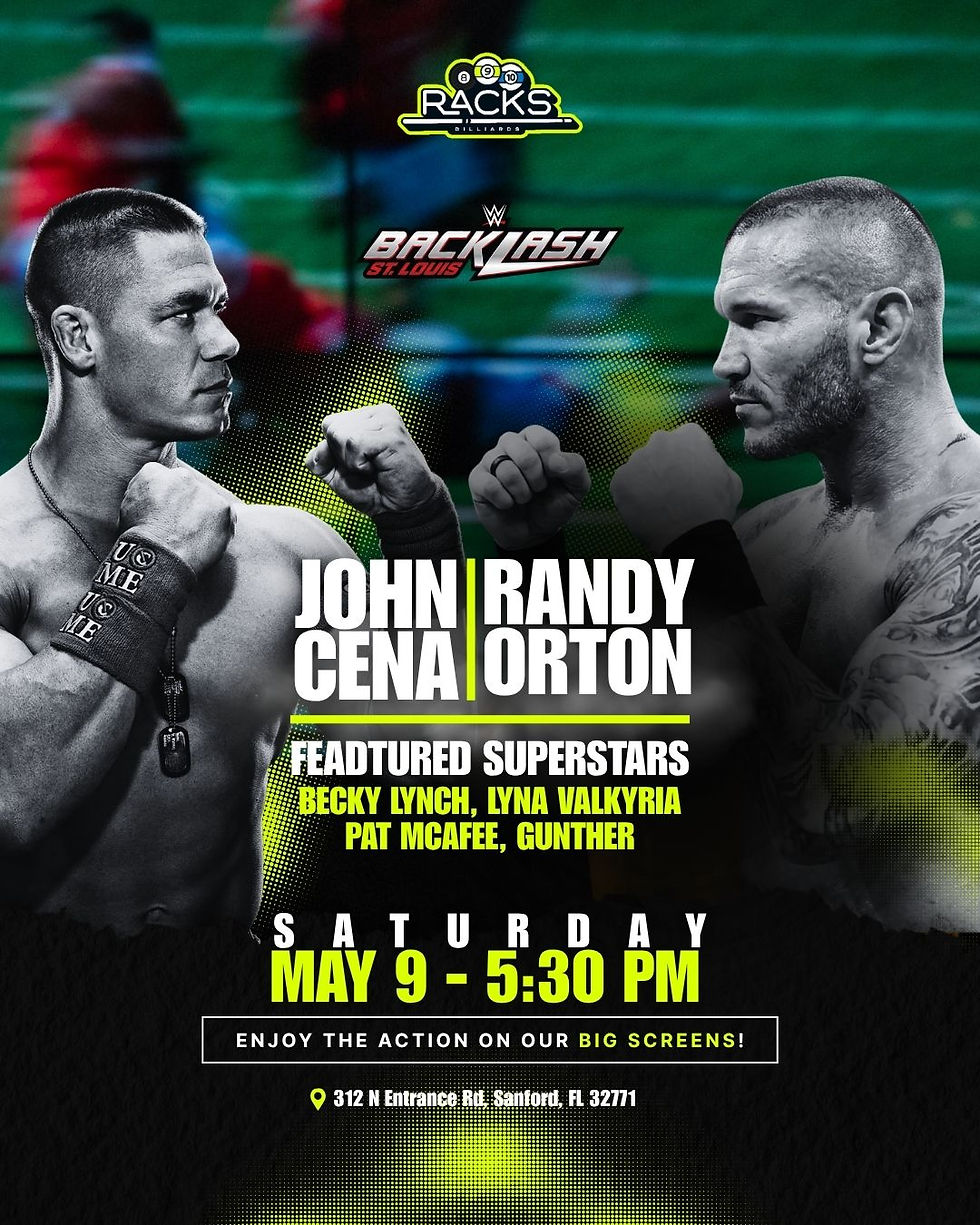WWE Blacklash- John Cena vs Randy Orton - May 9th