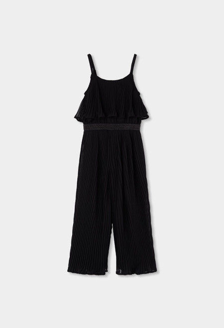 Jumpsuit Plissee schwarz Mädchen Marke Boboli