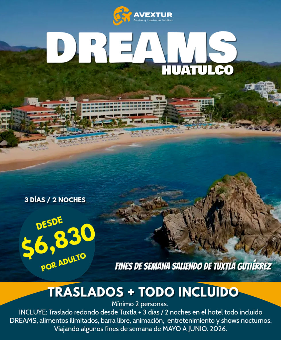 PQT Traslados + Hotel todo incluido Dreams Huatulco