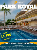 PQT Traslados + Hotel todo incluido Park Royal Huatulco