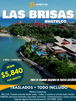 PQT Traslados + Hotel todo incluido Las Brisas Huatulco