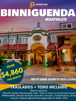 PQT Traslados + Hotel todo incluido Binniguenda Huatulco