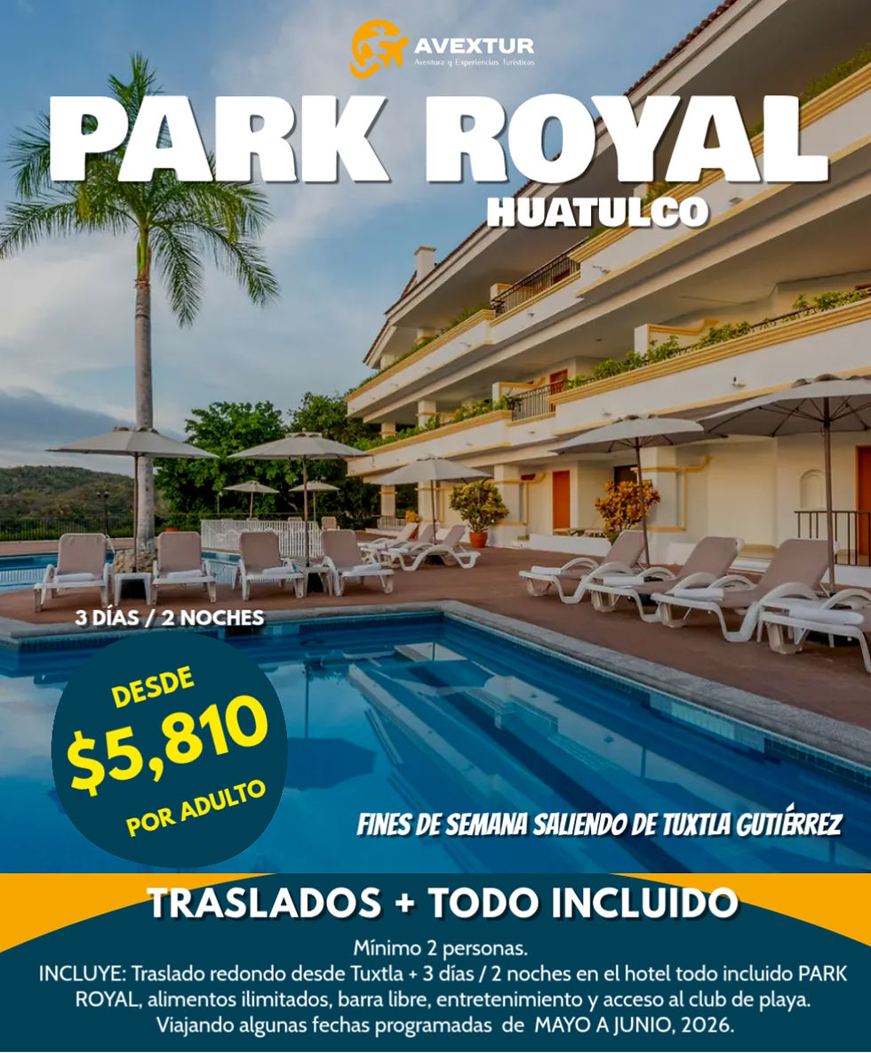 PQT Traslados + Hotel todo incluido Park Royal Huatulco