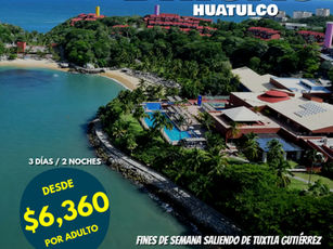 PQT Traslados + Hotel todo incluido Las Brisas Huatulco