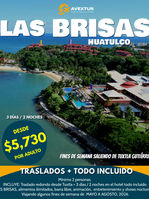 PQT Traslados + Hotel todo incluido Las Brisas Huatulco