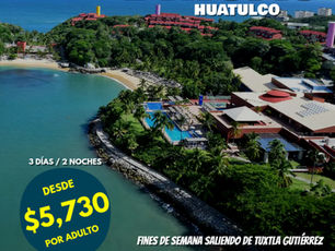 PQT Traslados + Hotel todo incluido Las Brisas Huatulco