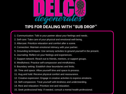 Tips on managing sub & dom drop